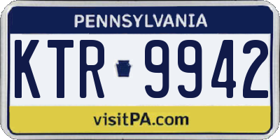 PA license plate KTR9942