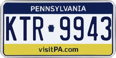 PA license plate KTR9943