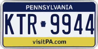 PA license plate KTR9944