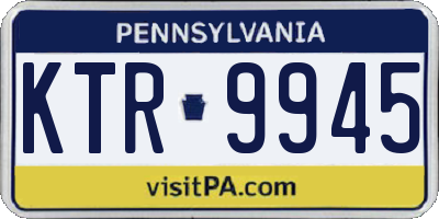 PA license plate KTR9945