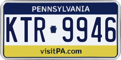PA license plate KTR9946