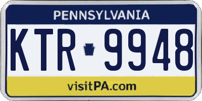 PA license plate KTR9948