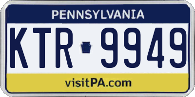 PA license plate KTR9949