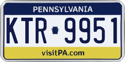 PA license plate KTR9951