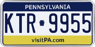 PA license plate KTR9955