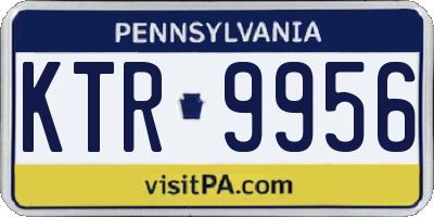 PA license plate KTR9956