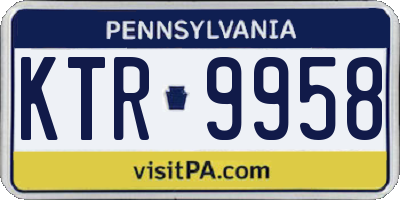 PA license plate KTR9958