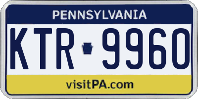 PA license plate KTR9960