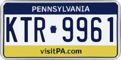 PA license plate KTR9961