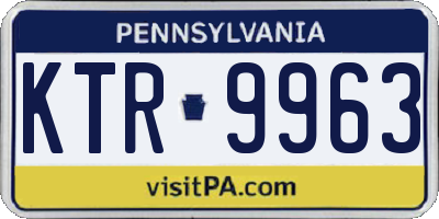 PA license plate KTR9963