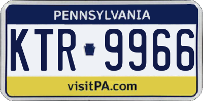 PA license plate KTR9966