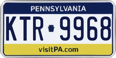 PA license plate KTR9968