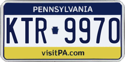 PA license plate KTR9970