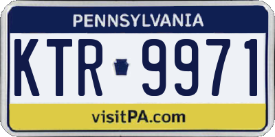 PA license plate KTR9971