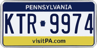PA license plate KTR9974