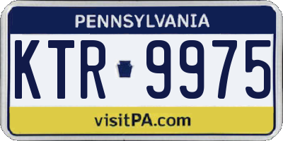 PA license plate KTR9975