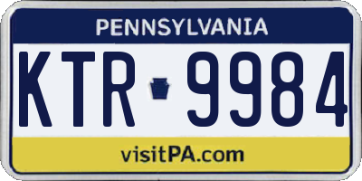 PA license plate KTR9984