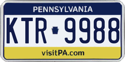 PA license plate KTR9988