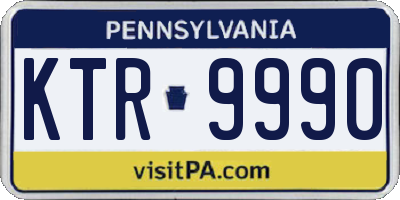 PA license plate KTR9990