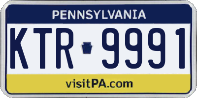 PA license plate KTR9991