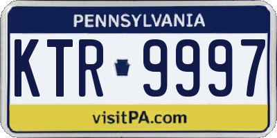 PA license plate KTR9997