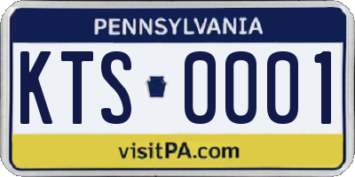 PA license plate KTS0001
