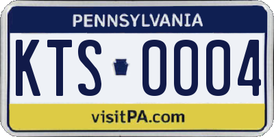 PA license plate KTS0004