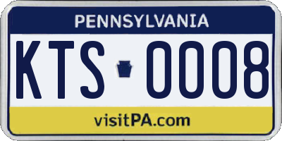 PA license plate KTS0008
