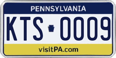 PA license plate KTS0009
