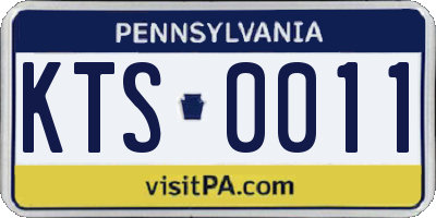 PA license plate KTS0011