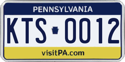 PA license plate KTS0012