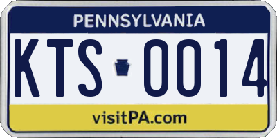 PA license plate KTS0014
