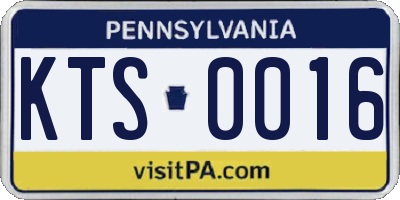 PA license plate KTS0016