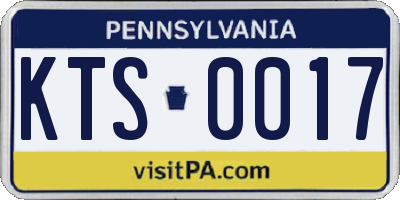 PA license plate KTS0017