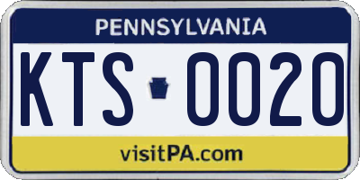 PA license plate KTS0020