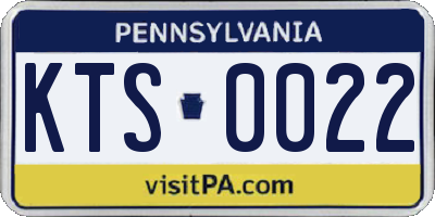 PA license plate KTS0022