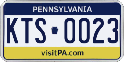 PA license plate KTS0023