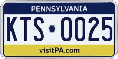 PA license plate KTS0025