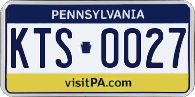 PA license plate KTS0027