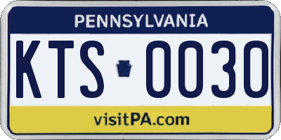 PA license plate KTS0030