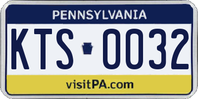 PA license plate KTS0032