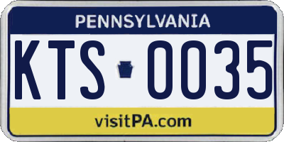 PA license plate KTS0035