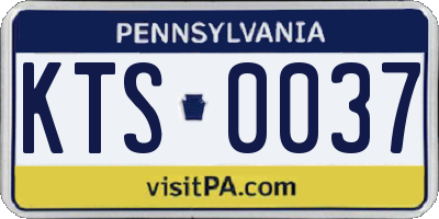 PA license plate KTS0037