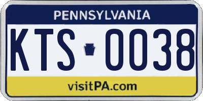 PA license plate KTS0038