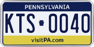 PA license plate KTS0040