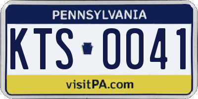 PA license plate KTS0041