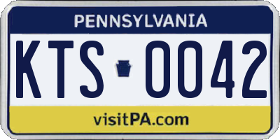 PA license plate KTS0042