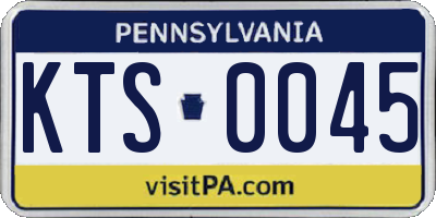 PA license plate KTS0045