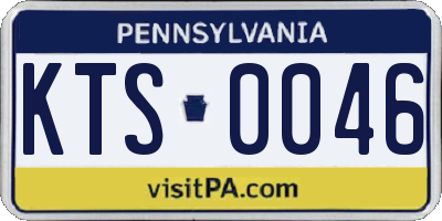 PA license plate KTS0046