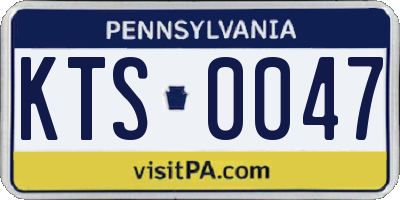 PA license plate KTS0047